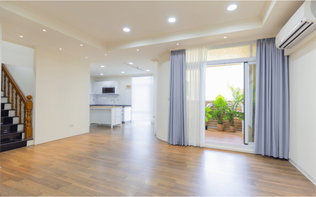 Newly renovated space after final construction cleanup